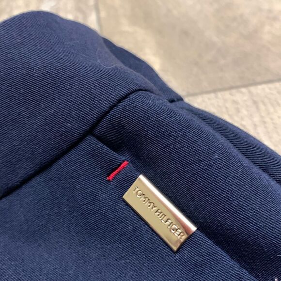 Womens Tommy Hilfiger Tapered Navy‎ Blue Work Casual Dress Pants - Picture 7 of 8